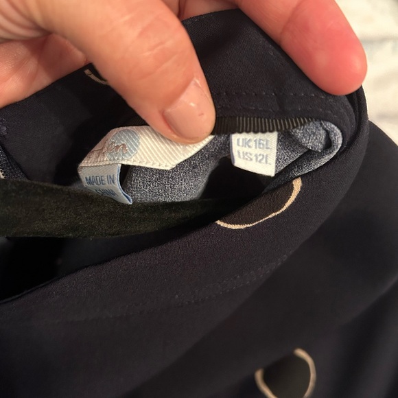 Boden Blue Sheath Dress with Mandarin Collar - Picture 13 of 13